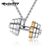 Steel Necklace Mens Stainless Steel Pendants Couple Male Fitness Accessories