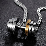 Steel Necklace Mens Stainless Steel Pendants Couple Male Fitness Accessories
