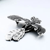 Steel Soldier 3D Phoenix Men Necklace Stainless Steel Charm Choker