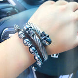 Steel Soldier Punk Skull Bracelet Bangle