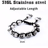 Steel Soldier Punk Skull Bracelet Bangle