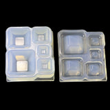 Silicone DIY Square Bowl Set Mold For Epoxy Resin Jewelry Making