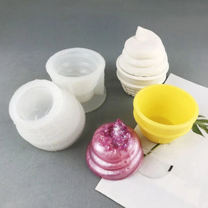 Stereoscopic Ice Cream Bottles Mold Jewelry Rings Jar Mold