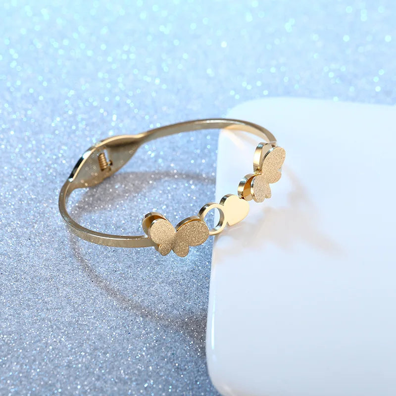 Vintage Double Butterfly Bracelet for Women