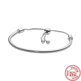 925 Silver Bracelet Adjustable Fit Pantora Charms Beads Star Sea Tree