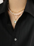 Moonstone Pendant Necklace 925 Silver Boho Women