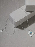 Moonstone Pendant Necklace 925 Silver Boho Women