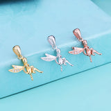 925 Silver Women Pendant Angel CZ Semi Mount Setting
