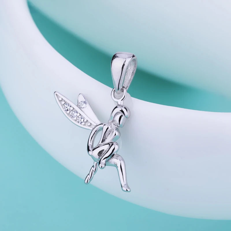 925 Silver Women Pendant Angel CZ Semi Mount Setting