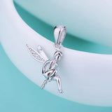 925 Silver Women Pendant Angel CZ Semi Mount Setting