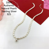 Sterling Silver Initial Chain Necklace Jewelry For Women