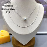 Sterling Silver Double Layer Ball Necklace Chain Jewelry for Women