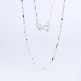 925 Sterling Silver 1.1mm Charm Chain Necklace 16 & 18 Inches