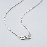 925 Sterling Silver 1.1mm Charm Chain Necklace 16 & 18 Inches