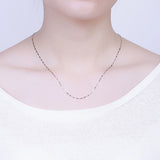 925 Sterling Silver 1.1mm Charm Chain Necklace 16 & 18 Inches