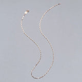 925 Sterling Silver 1.1mm Charm Chain Necklace 16 & 18 Inches
