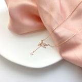 925 Silver Star Tassel Necklace Anti Allergy Non Fading Sweet Women Daily Wear