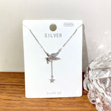 925 Silver Star Tassel Necklace Anti Allergy Non Fading Sweet Women Daily Wear