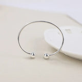 Sterling Silver 925 Charm Women Cuff Bracelet