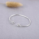 Sterling Silver 925 Charm Women Cuff Bracelet