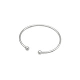 Sterling Silver 925 Charm Women Cuff Bracelet