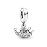 Sterling Silver 925 Boat Trinket Jewelry Castle Flower Charms
