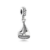 Sterling Silver 925 Boat Trinket Jewelry Castle Flower Charms