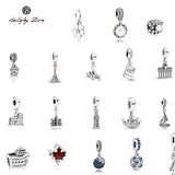 Sterling Silver 925 Boat Trinket Jewelry Castle Flower Charms