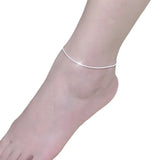 925 Silver Woman Chains Anklets Bling Bling Female Anklet Chain