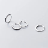 925 Silver Clip Earrings with Zircon for Women