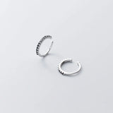 925 Silver Clip Earrings with Zircon for Women