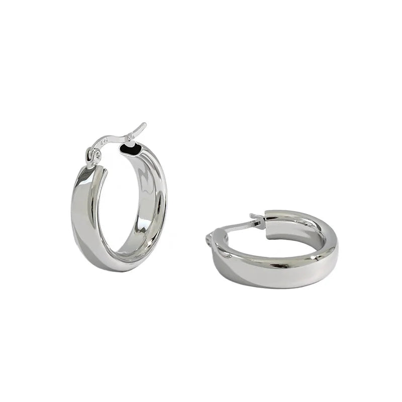 Sterling Silver Dainty Hoops Earrings Minimalist Gift For Women