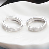 Sterling Silver Diamond Clip Earrings for Women Gift