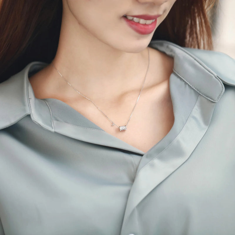 Sterling Silver 925 Diamonds Necklaces & Pendants Wedding for Women
