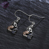Sterling Silver Mermaid Drop Earrings Zircon Jewelry Gift