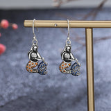 Sterling Silver Mermaid Drop Earrings Zircon Jewelry Gift