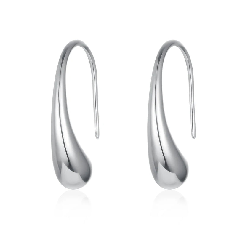 Women's Water Drop Shape Hoop Earrings
