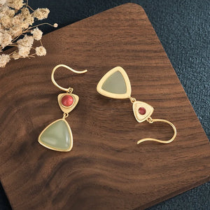 Vintage Sterling Silver 925 Earrings for Women Cheongsam Wedding