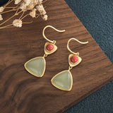 Vintage Sterling Silver 925 Earrings for Women Cheongsam Wedding