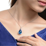 925 Silver Light Crystal Pendant Love Necklace