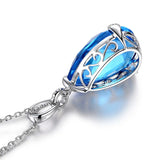 925 Silver Light Crystal Pendant Love Necklace