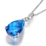 925 Silver Light Crystal Pendant Love Necklace