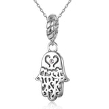 Hand Shape Sterling Silver Beads for Women Charms Jewelry DIY