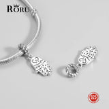Hand Shape Sterling Silver Beads for Women Charms Jewelry DIY