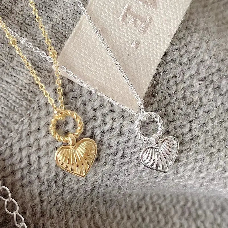 Sterling Silver Heart Pendant Love Necklaces Woman Accessories