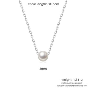 Sterling Silver 925 Pearl Pendant Necklace for Women