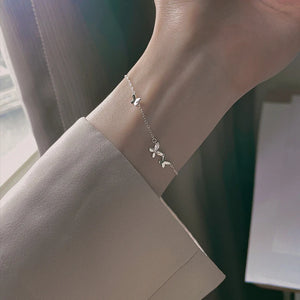 Sterling Silver 925 Chain Bracelet Flying Butterfly Jewelry Gift