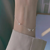 Sterling Silver 925 Chain Bracelet Flying Butterfly Jewelry Gift