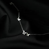 Sterling Silver 925 Chain Bracelet Flying Butterfly Jewelry Gift