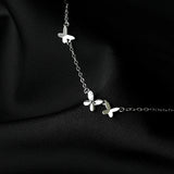 Sterling Silver 925 Chain Bracelet Flying Butterfly Jewelry Gift